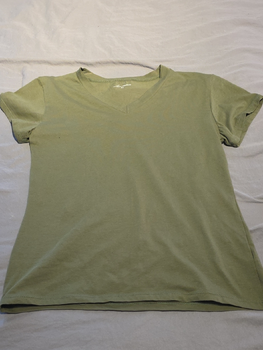 Love Nation Olive Green V-Neck Short Sleeve Tee